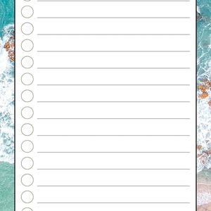 Ocean Theme To-do List | Coastal Printable Planner | Beach Aesthetic ...