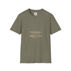 Progress Over Perfection, Inspirational Unisex T-Shirt, Motivational Tee, Positive Quote Shirt, Men Women Graphic Top,
