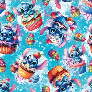 Stitch Fabric Blauer Koala-Stoff 100% Baumwolle Cartoon Baumwollstoff Anime-Stoff halber Hof