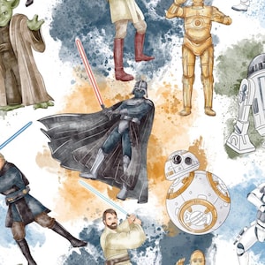 Star Wars Fabric Baby Yoda Fabric 100% Cotton Cartoon Cotton Fabric Anime Fabric By The Half Yard