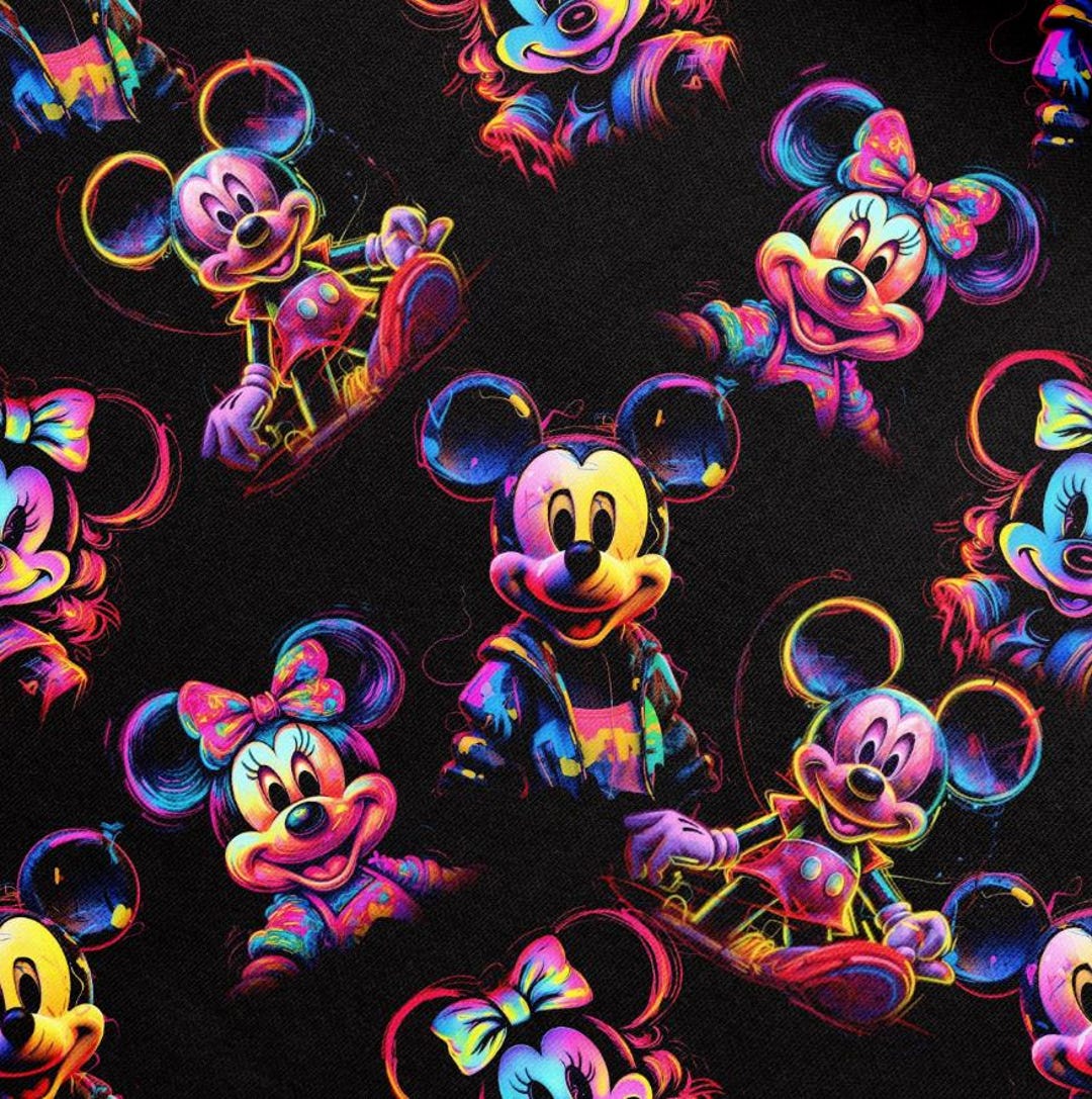 Colorful Mickey Mouse Faux Leather Sheets,11.8”x7.8