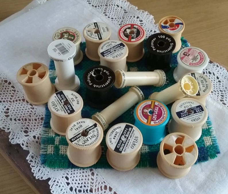 Twenty Empty Cotton Reels Spools Plastic Craft Project Toy | Etsy