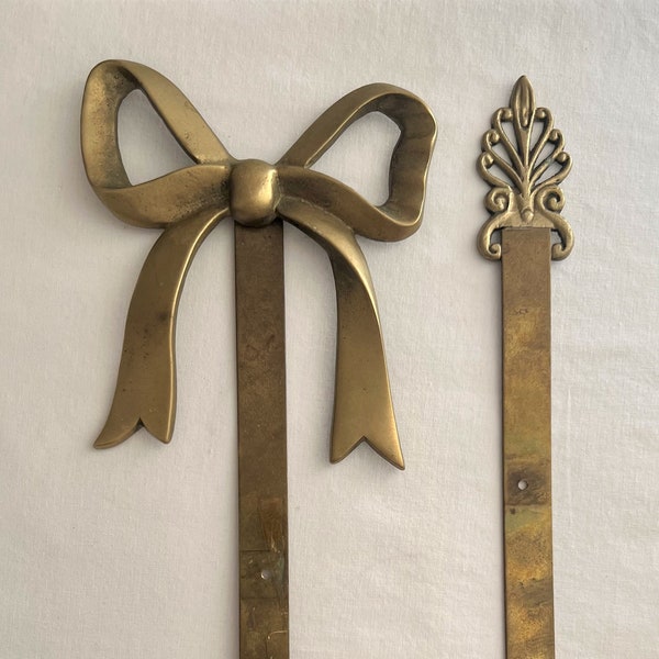 Brass French Bow and Ribbons Picture Frame Wall Hanger Pediment Etsy