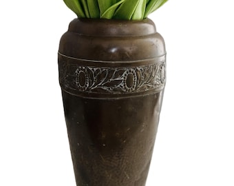 Antique Rustic Copper Vase
