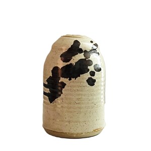 Mid-Century Studio Pottery Bottle Vase Abstract Design Wheel Thrown Pottery