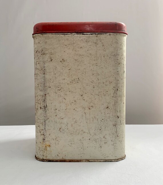 Vintage Harvell 1950s Flour Canister Space Saver Flour Tin Retro 1950s  Kitchen Storage Container 