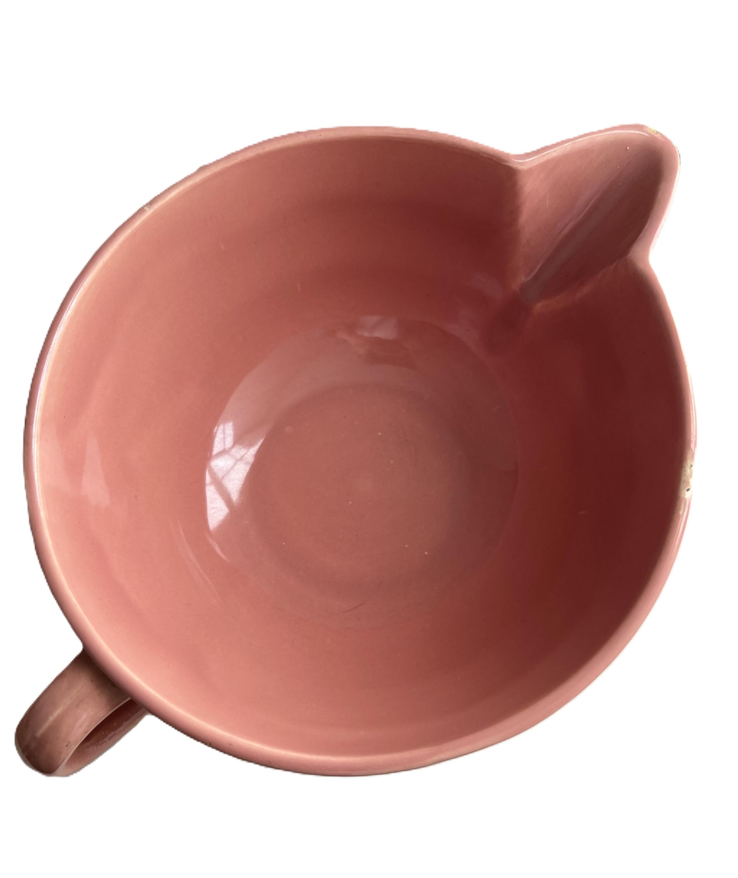 1940's Pink Bauer Large Batter Bowl / Bauer California Pottery