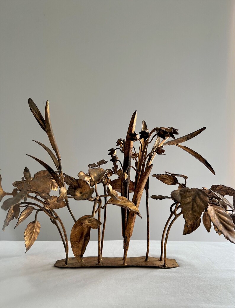 Vintage Copper Metal Flowers Instant Arrangement Metal Art Etsy