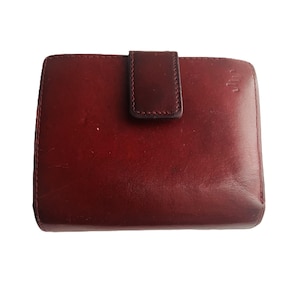 Vintage Red Leather Monsac Wallet
