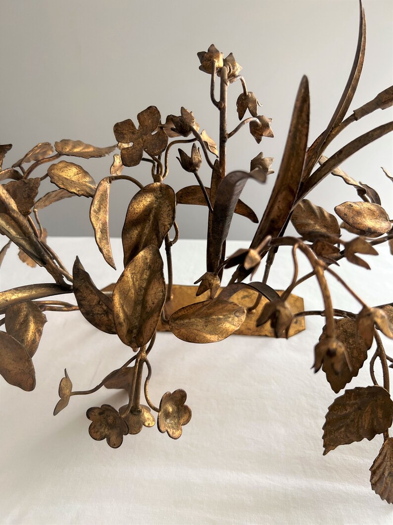 Vintage Copper Metal Flowers Instant Arrangement Metal Art Etsy
