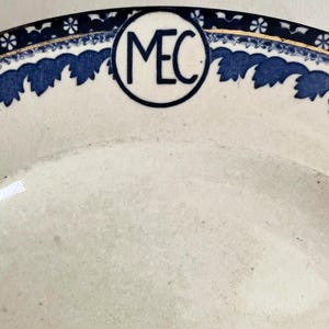 Antique Buffalo Pottery MEC Maine Central Railroad Arlington Plate c.1910
