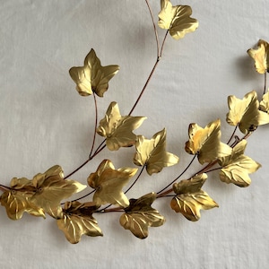 Mid-Century Copper & Brass Foliage Wall Art - Set of 2