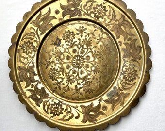 Retro IGT-PLATE Brass（retroism Swedish Neo Baroque Silverplate Metal Dish / Plate Augsburg