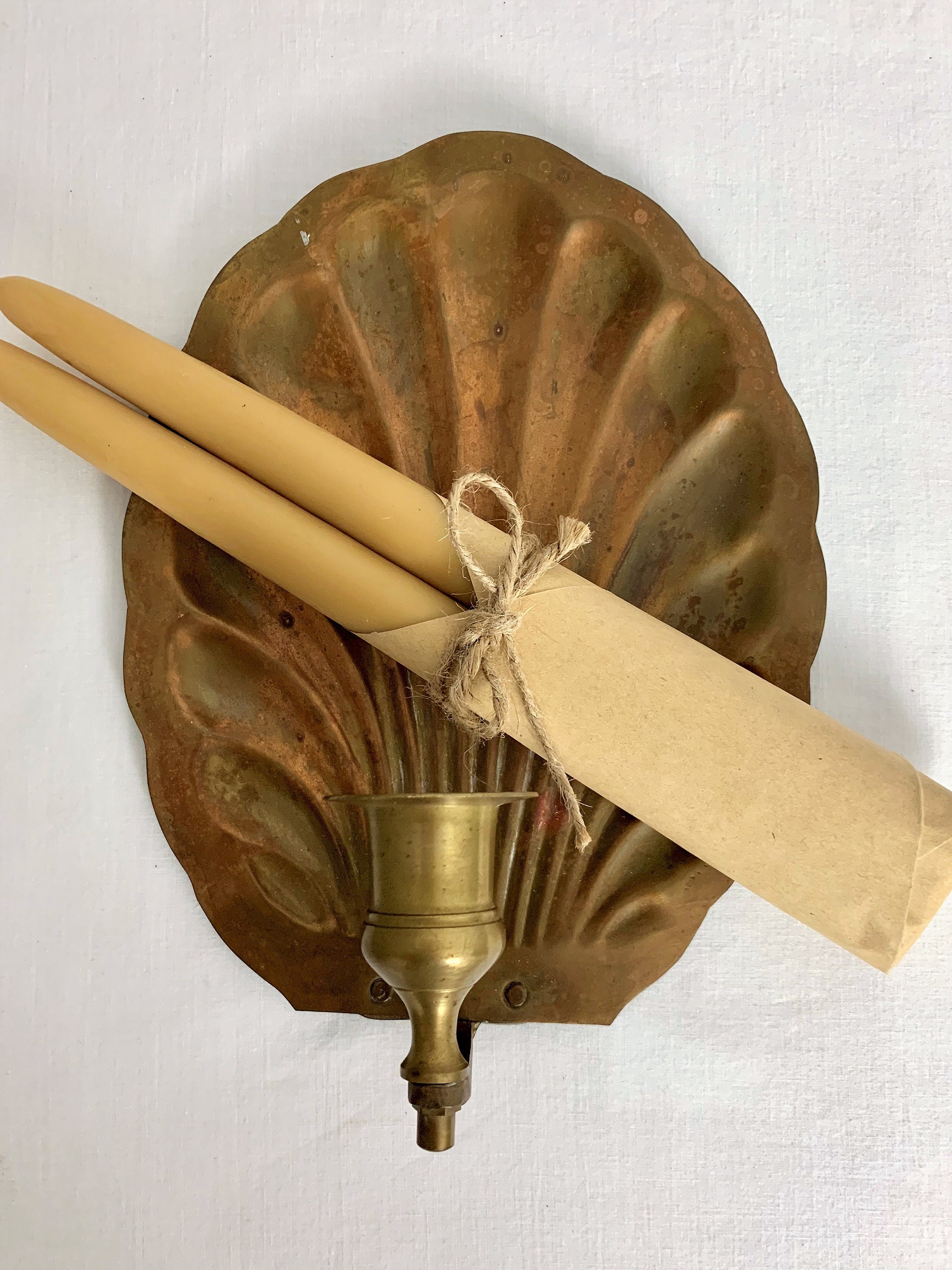 Brass OLD Hollywood Regency SEASHELL Copper Finish Brass ...