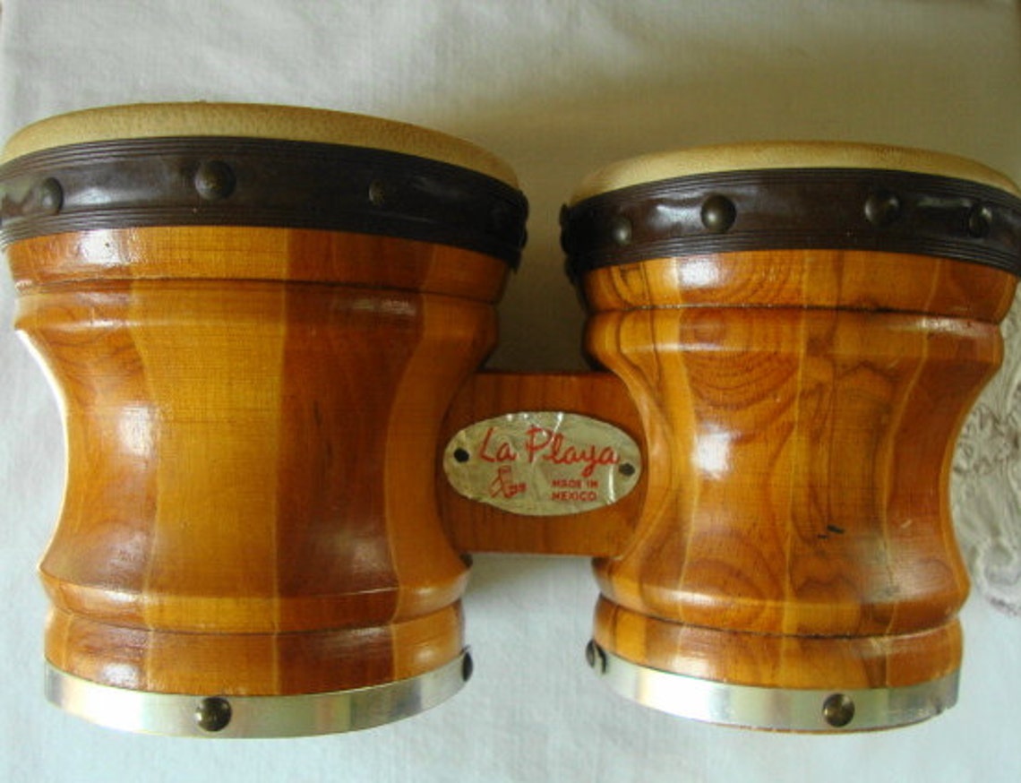 1960s Vintage LA PLAYA BONGO Drums Awesome Bongo Drums Mexico Etsy