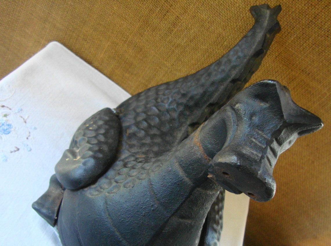 Vintage CAST IRON DRAGON Wood Stove Humidifier Steam Breathing Etsy