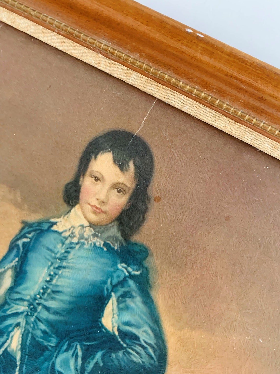 Vintage Romantic Framed Art Prints Linen Wood Frame Set of 2 Etsy