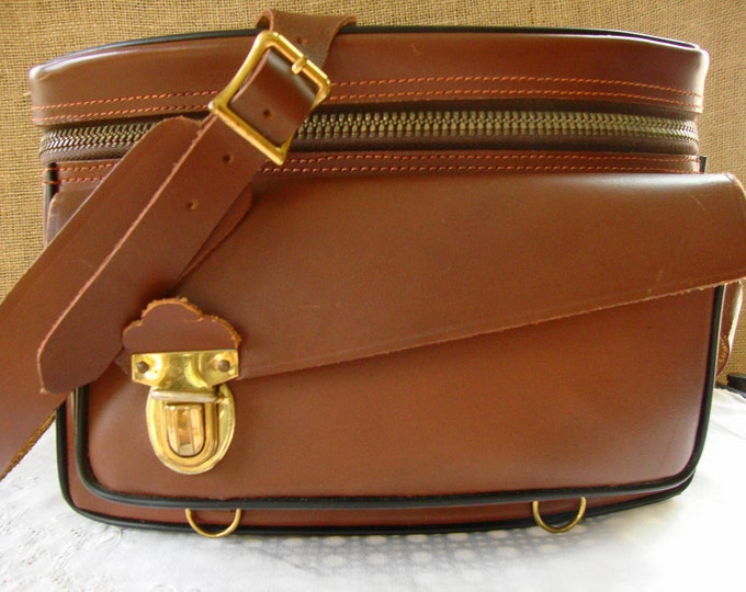 Vintage Leather Camera Bag by Perrin Contur Etsy