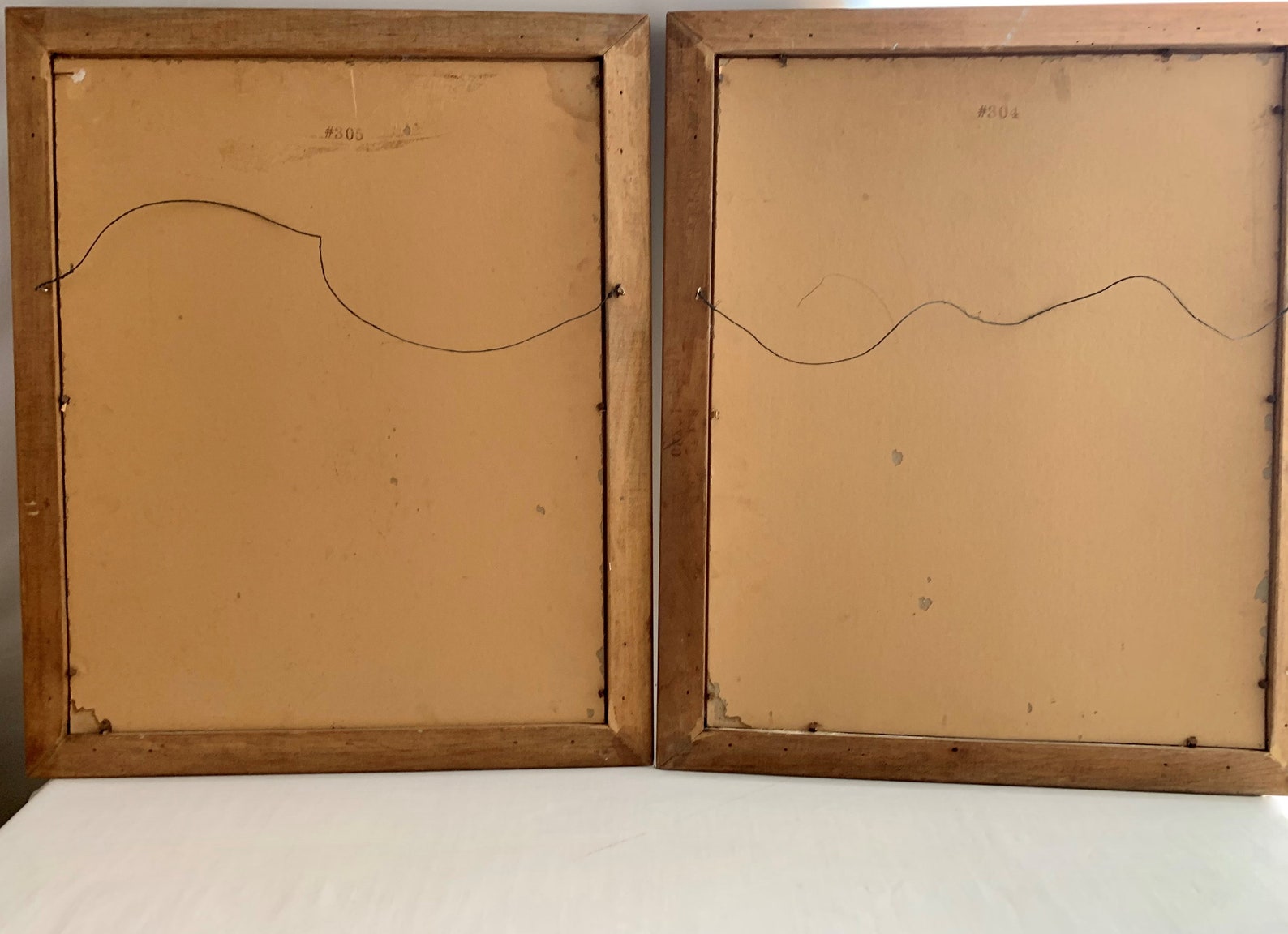 Vintage Romantic Framed Art Prints Linen Wood Frame Set of 2 Etsy