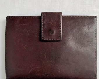 Vintage LEATHER BOND STREET Travel Wallet Leather Passport Wallet
