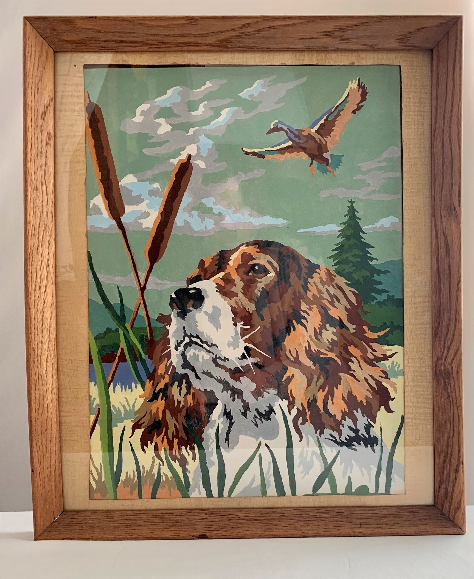 Vintage Art Classic Paint By Numbers Spainel Hunting Dog | Etsy