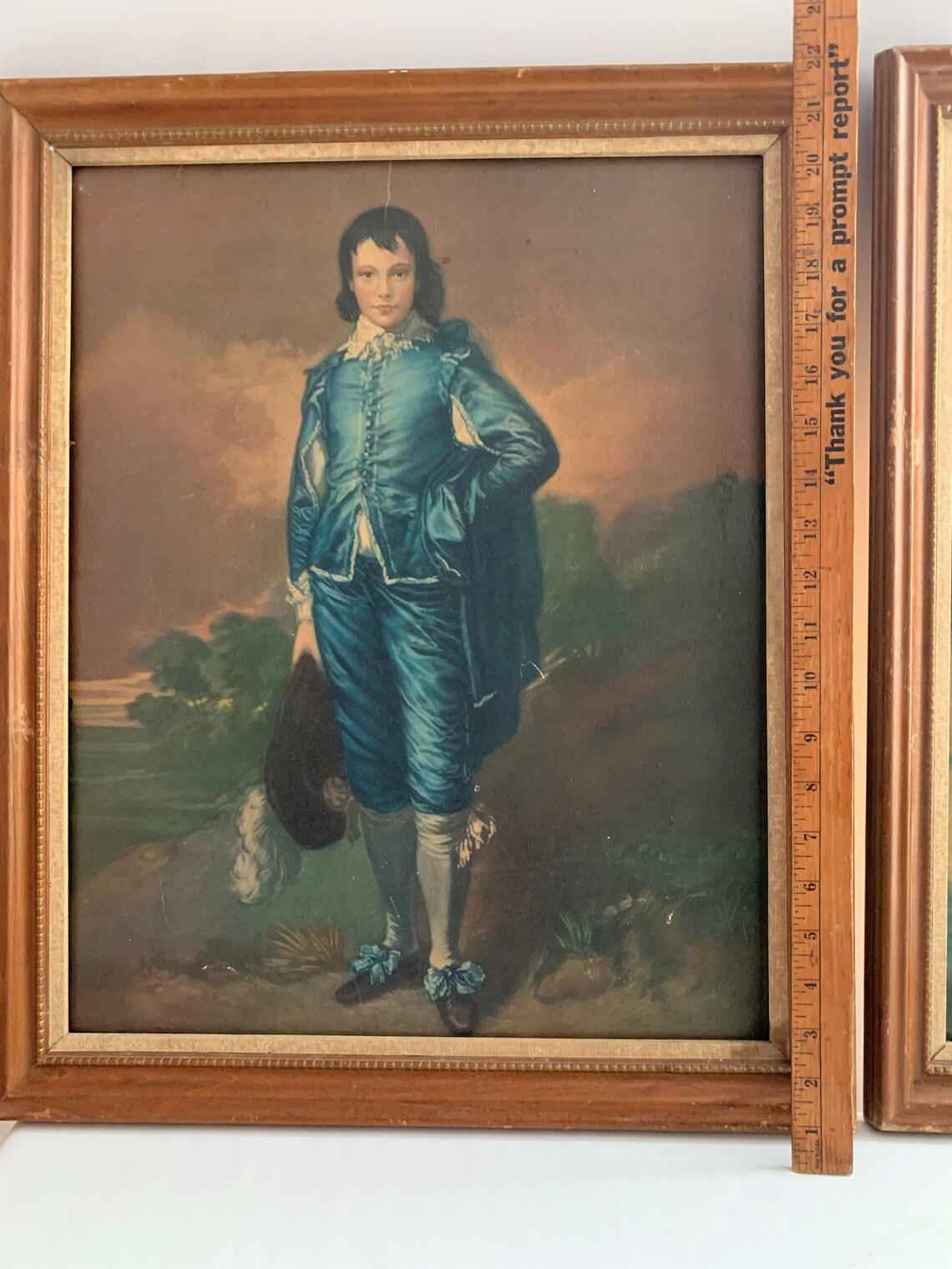 Vintage Romantic Framed Art Prints Linen Wood Frame Set of 2 Etsy