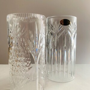 Vintage Crystal Luminaries / Crystal Candle Holders / Made in Poland
