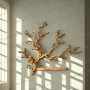 Driftwood Coat Rack | Natural Branch Wall Mount & Clothes Hanger
