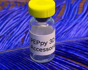 Six small, flexible, reusable 3D printed Vial Caps for 3 ml vials: Peptide Insulin