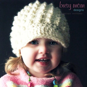CROCHET Hat PATTERN - Knobby Noggin Newsboy - ALL Sizes included - Preemie to adults - Easy - pdf 123
