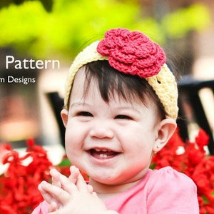 CROCHET HEADBAND PATTERN A Touch of Spring All sizes: Baby, child, teen, adults Easy pdf 303 image 1