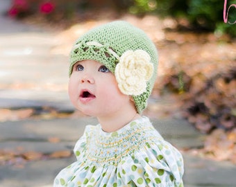 Crochet PATTERN - Gracefully Vintage Hat and Flower - All Sizes: newborn to adult - Easy - PDF 116 - Sell what you Make