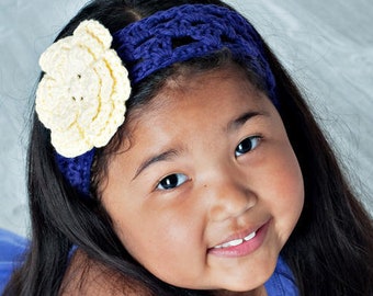 CROCHET HEADBAND PATTERN - "A Touch of Spring" - All sizes: Baby, child, teen, adults - Easy - pdf 303