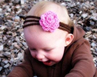 CROCHET PATTERN - Multi-Strand Rose Headband - Newborn to Adult - Very Easy Pattern - Great for Beginners - PDF 304 - Sell what you Make