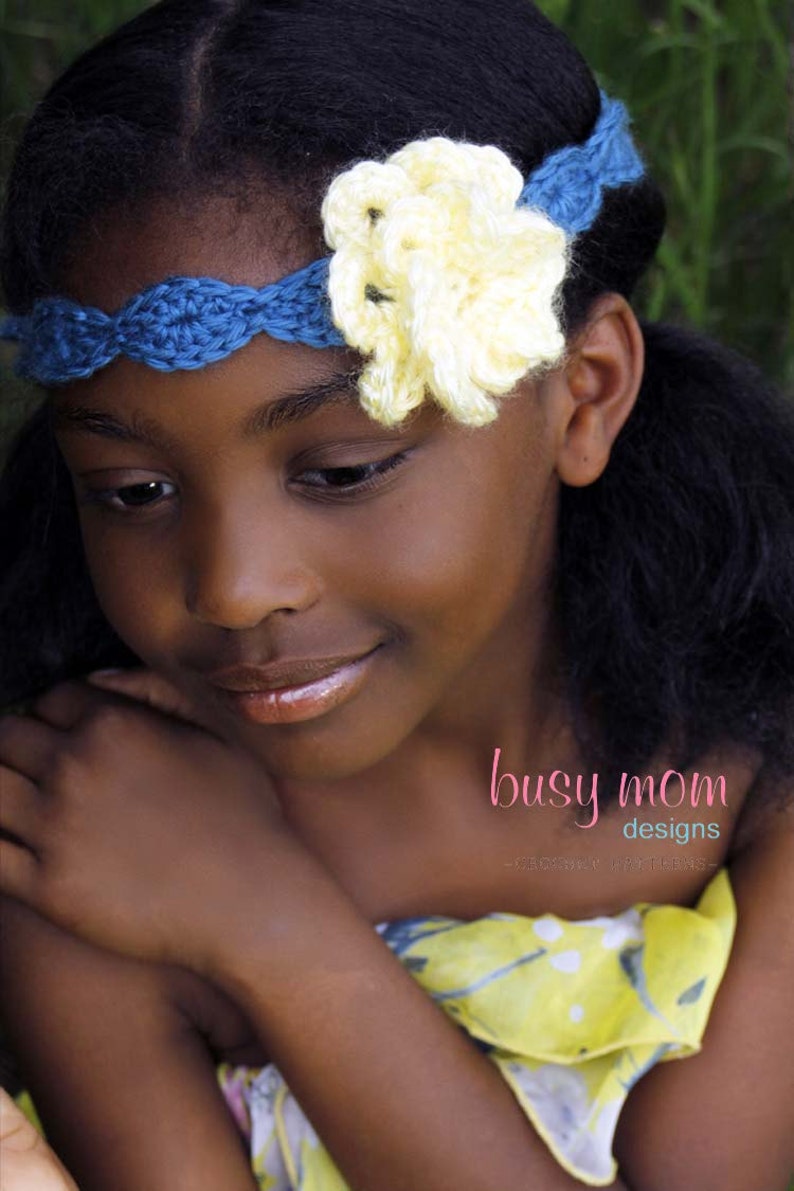 CROCHET PATTERN Summer Bloom Headband All sizes included PDF 302 Sell what you Make image 2