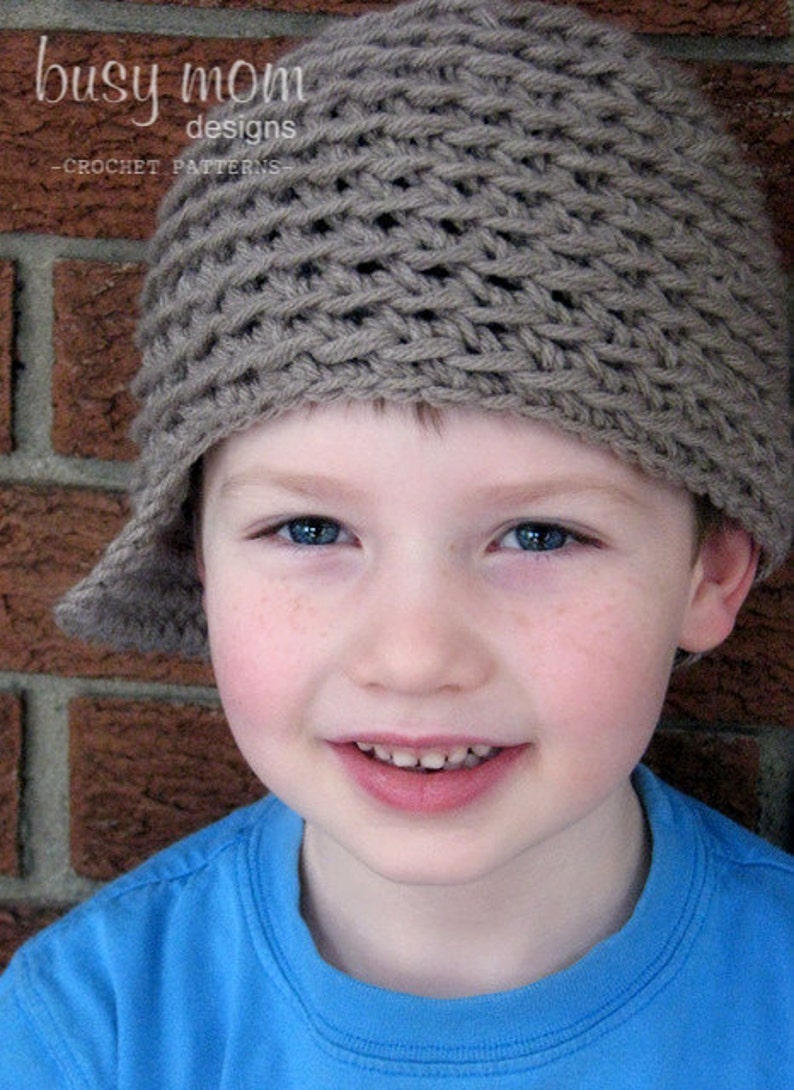 Crochet Hat PATTERN Backtrack Beanie REVERSIBLE Newsy Hat All sizes Easy Sell what you make pdf 102 imagem 1