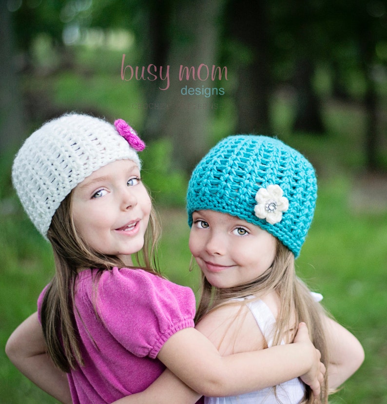 CROCHET PATTERN Blooming Beauty Flower Hat All sizes from preemie to adults PDF 125 image 4