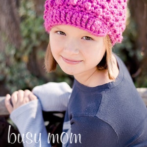 CROCHET Hat PATTERN Knobby Noggin Newsboy ALL Sizes included Preemie to adults Easy pdf 123 image 3
