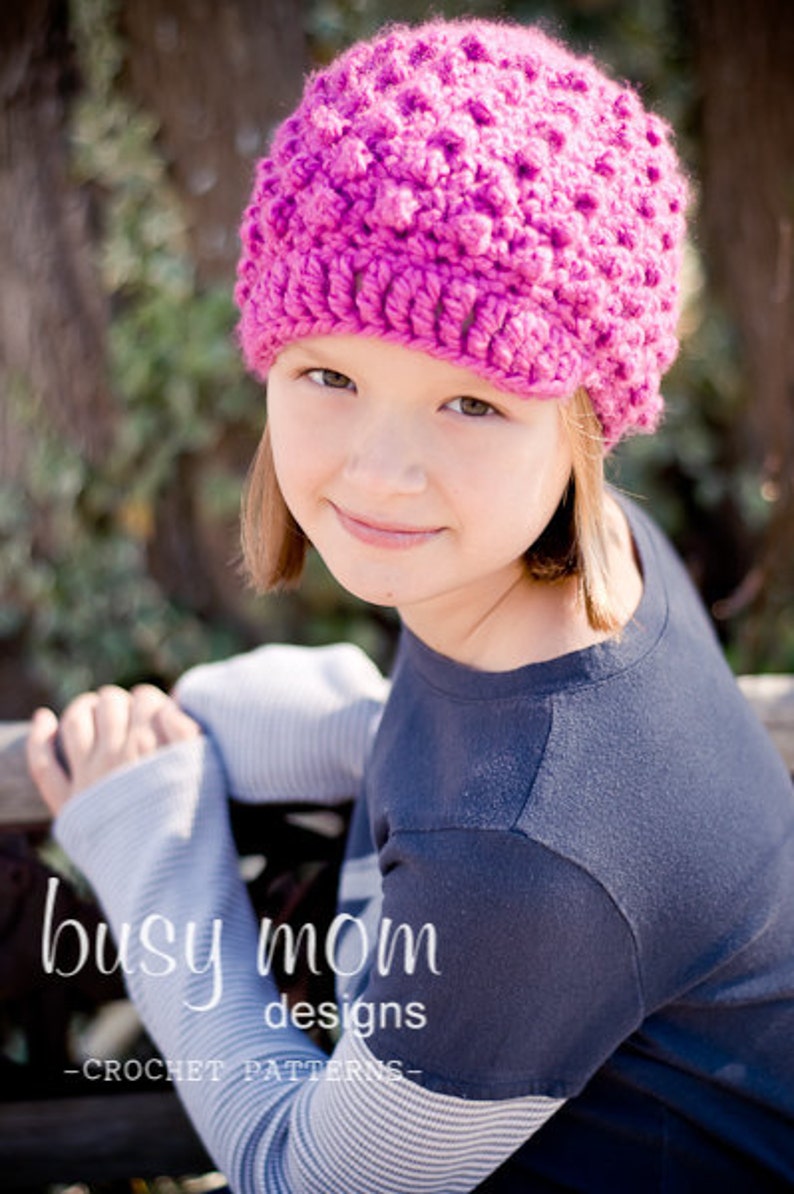 CROCHET Hat PATTERN Knobby Noggin Newsboy ALL Sizes included Preemie to adults Easy pdf 123 image 3