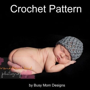 CROCHET PATTERN Simplicity Beanie Preemie to 3 Month Fast and Easy Great Beginner Pattern PDF 112 Sell what you Make image 2