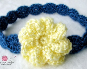 CROCHET PATTERN - Summer Bloom Headband - All sizes included - PDF 302 - Sell what you Make