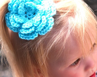 CROCHET PATTERN - 3-Layer Flower Applique - Great for hair clips, hats, headbands, and more - quick and easy - PDF 201 - Sell what you Make