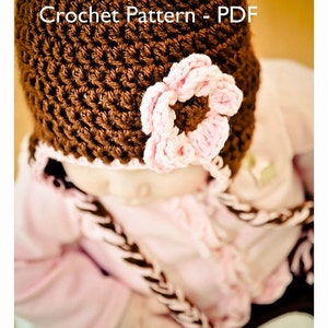CROCHET PATTERN Snuggly Earflap Hat with Daisy Sizes to fit preemies to adults PDF 113 Sell what you Make image 4