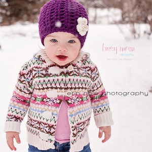 CROCHET PATTERN Blooming Beauty Flower Hat All sizes from preemie to adults PDF 125 image 2