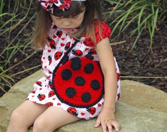 CROCHET PATTERN - Li'l Ladybug Purse - Handbag for little girls - Easy - PDF 501