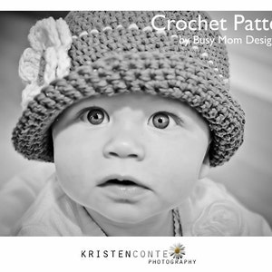 CROCHET Hat PATTERN Daisy Cloche All sizes included Vintage style boutique hat Sell your finished items Easy pdf 105 image 5