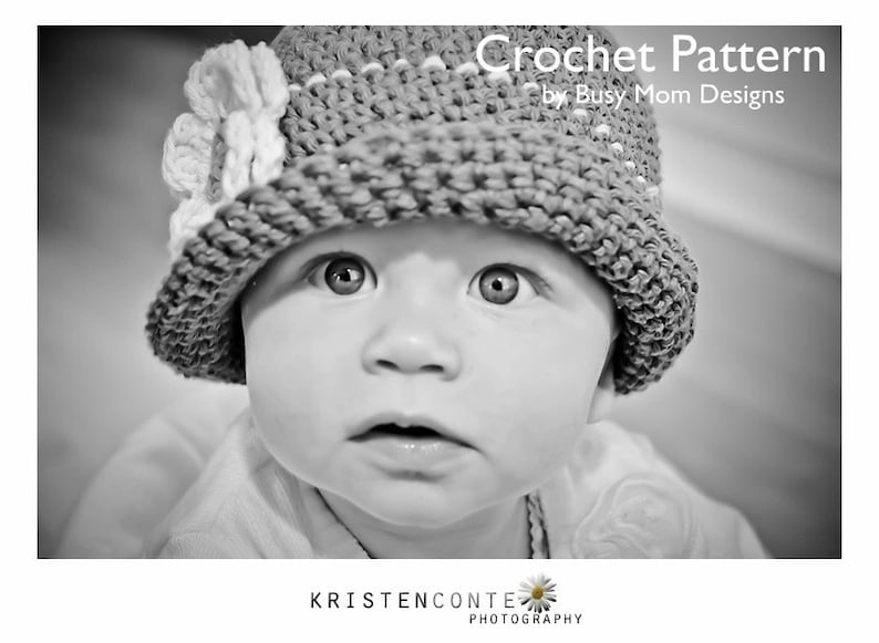 CROCHET Hat PATTERN Daisy Cloche All sizes included Vintage style boutique hat Sell your finished items Easy pdf 105 image 5