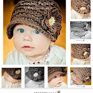 Crochet Hat PATTERN Backtrack Beanie REVERSIBLE Newsy Hat All sizes Easy Sell what you make pdf 102 image 3