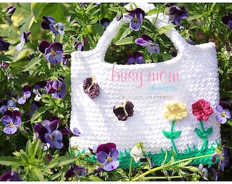 CROCHET PATTERN - Precious Posy Purse - Easy - PDF 502 - Sell what you Make