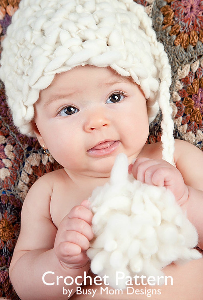 Crochet Pattern - Land of Nod Sleeper Cap - Easy/Beginner Hat Pattern by Busy Mom Designs